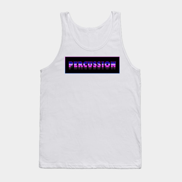 Retro 80s PERCUSSION | Marching Band Tank Top by Wizardmode